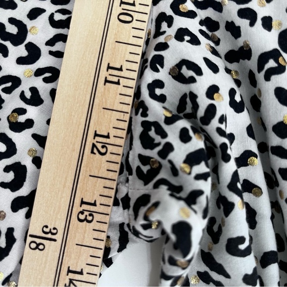 Victoria’s Secret Black Animal Print Gold Dot Lace Hem Pajama Pants - Picture 14 of 14